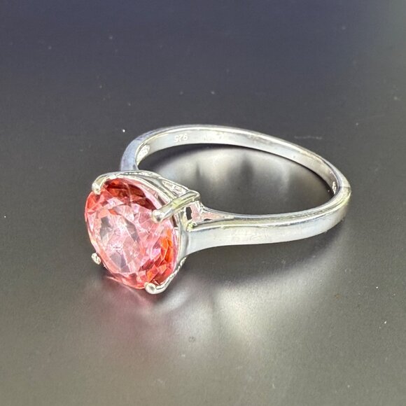 Orange Topaz Sterling Silver Ring 925 Oval Cut 10 - Picture 4 of 6